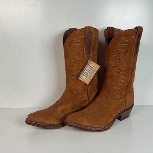 Nocona Rough Out Suede Cowgirl Boots 9.5 B USA Made